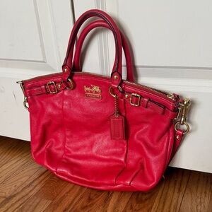 Coach Red Leather Satchel